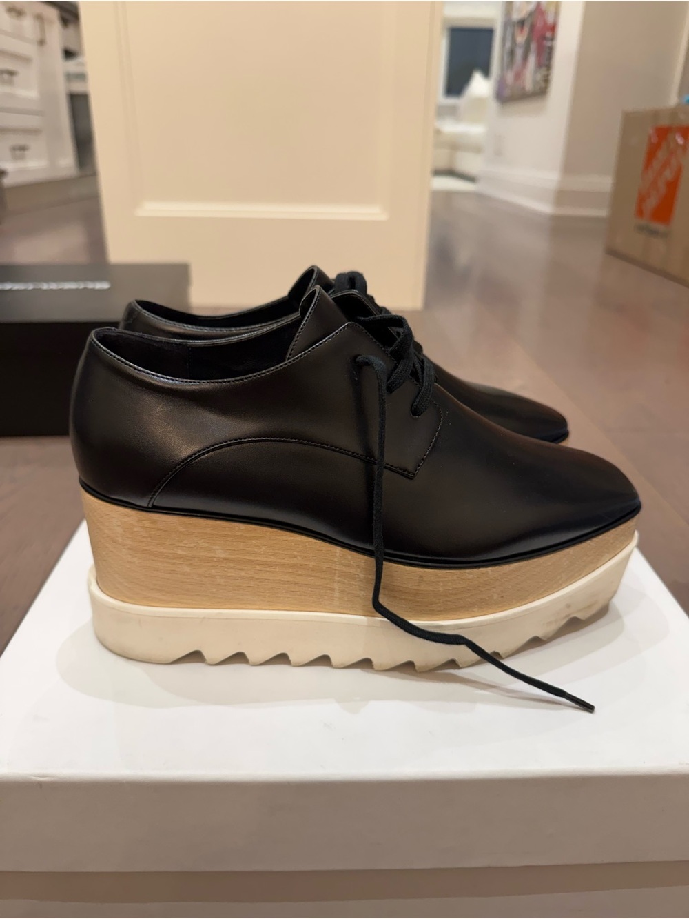 Stella McCartney Elyse Lace-Up Platform Shoes